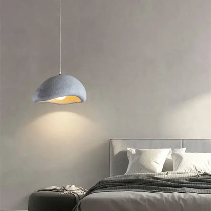 White cement wind cloud pendant light living room trio