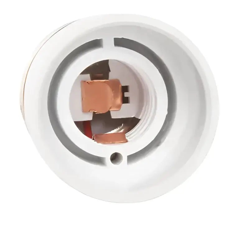 White ceramic and copper bulb socket converter living room adapter