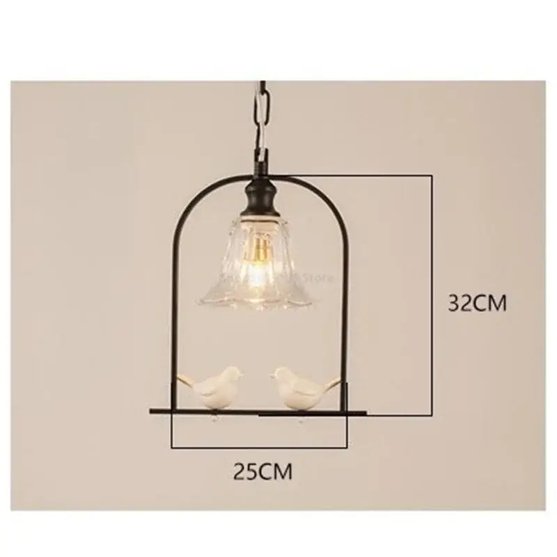 White ceramic bird led pendant light dining room wooden accent