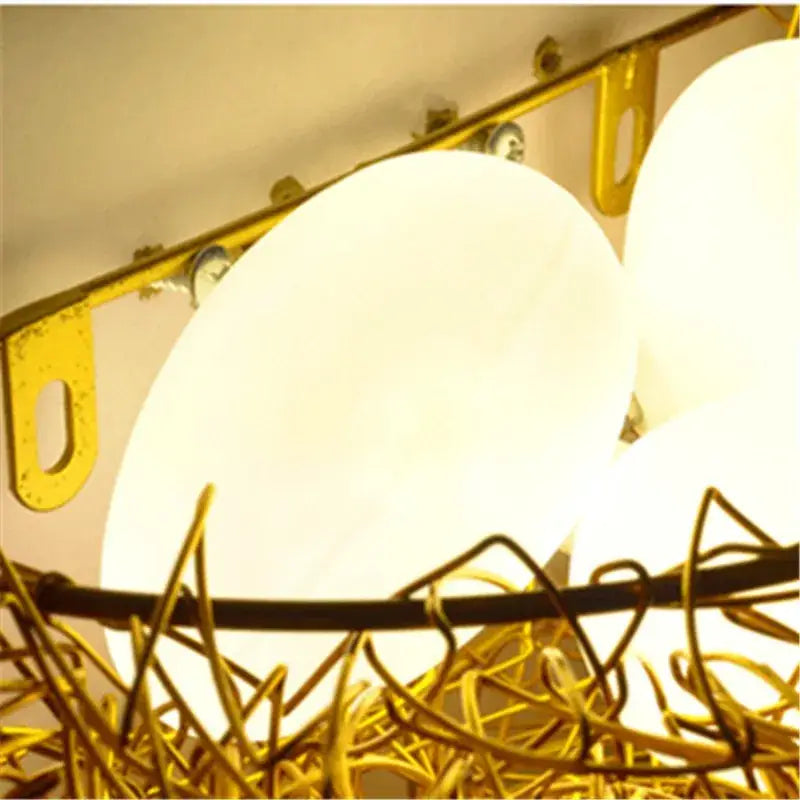 White ceramic bird nest led wall lamp bedroom decor