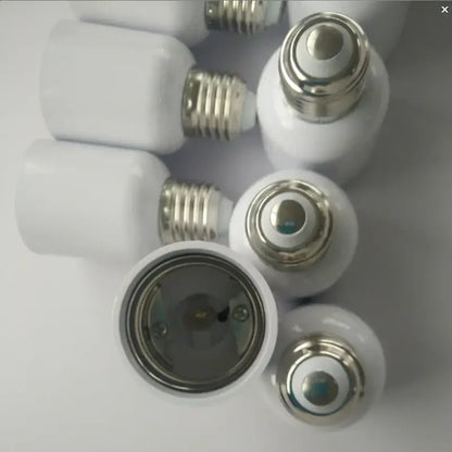 White ceramic e27 to e40 light bulb adapter socket pack garage utility