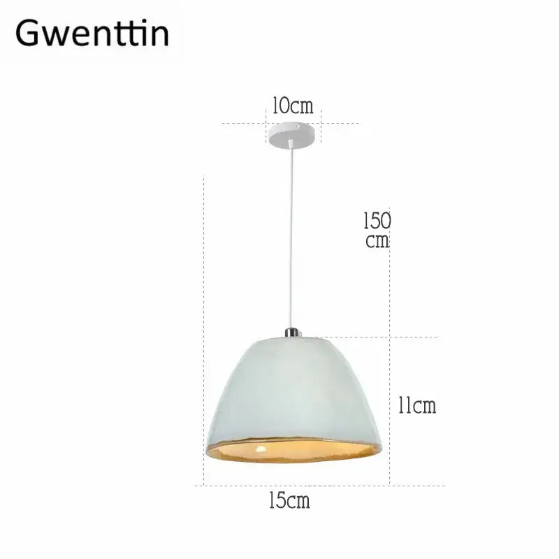 White ceramic teapot led pendant lights kitchen warm glow interior