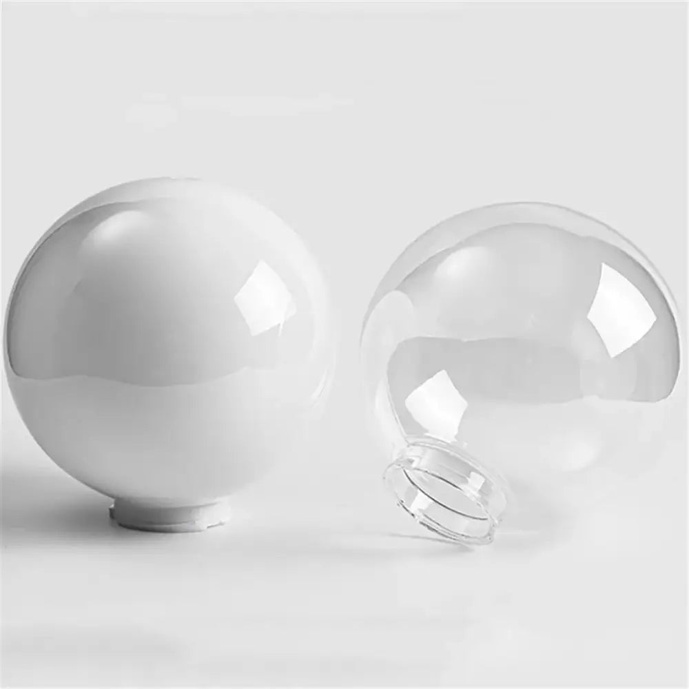 White & clear acrylic round globe lamp for outdoor garden lighting