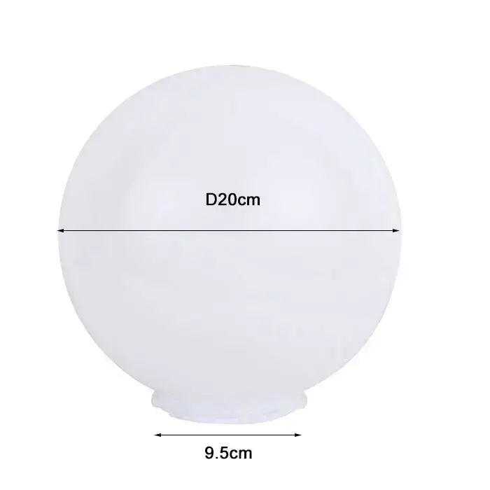White & clear acrylic round globe lamp for outdoor garden lighting