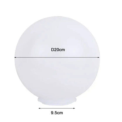 White & clear acrylic round globe lamp for outdoor garden lighting