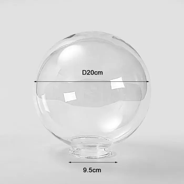 White & clear acrylic round globe lamp for outdoor garden lighting
