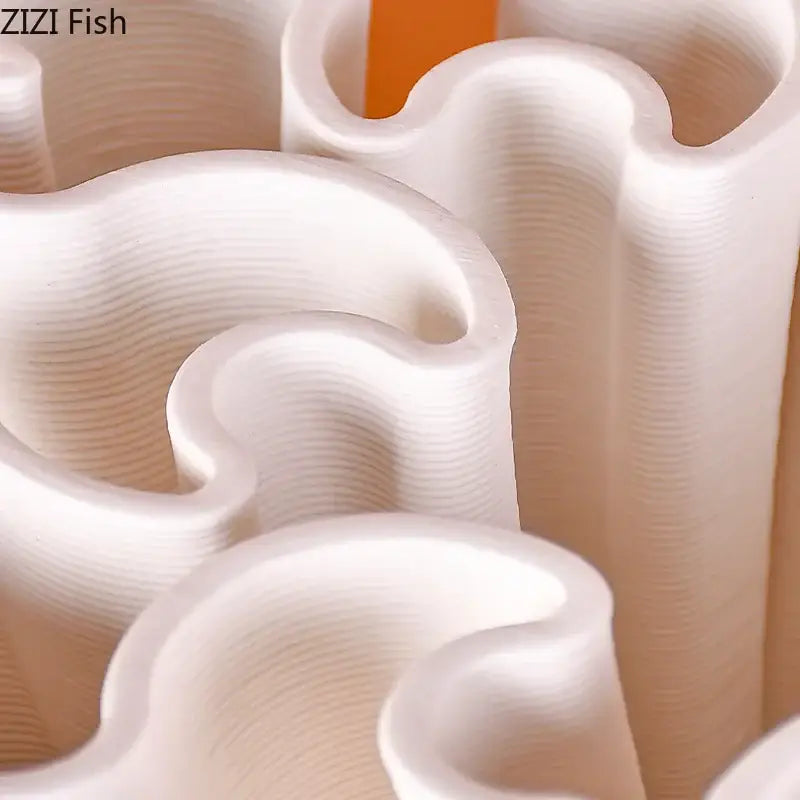 White coral ceramic vase plant pots living room floral decor