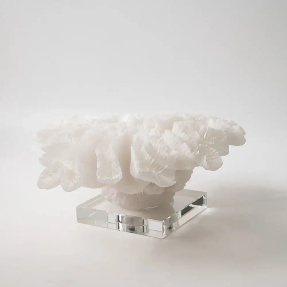White coral tree resin handicrafts with crystal base living room decor