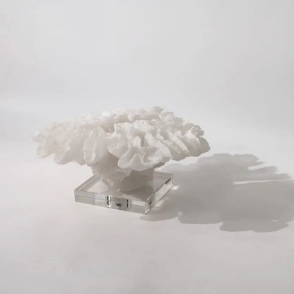 White coral tree resin handicrafts with crystal base living room decor