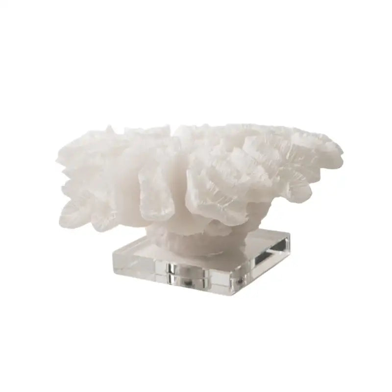 White coral tree resin handicrafts with crystal base living room decor