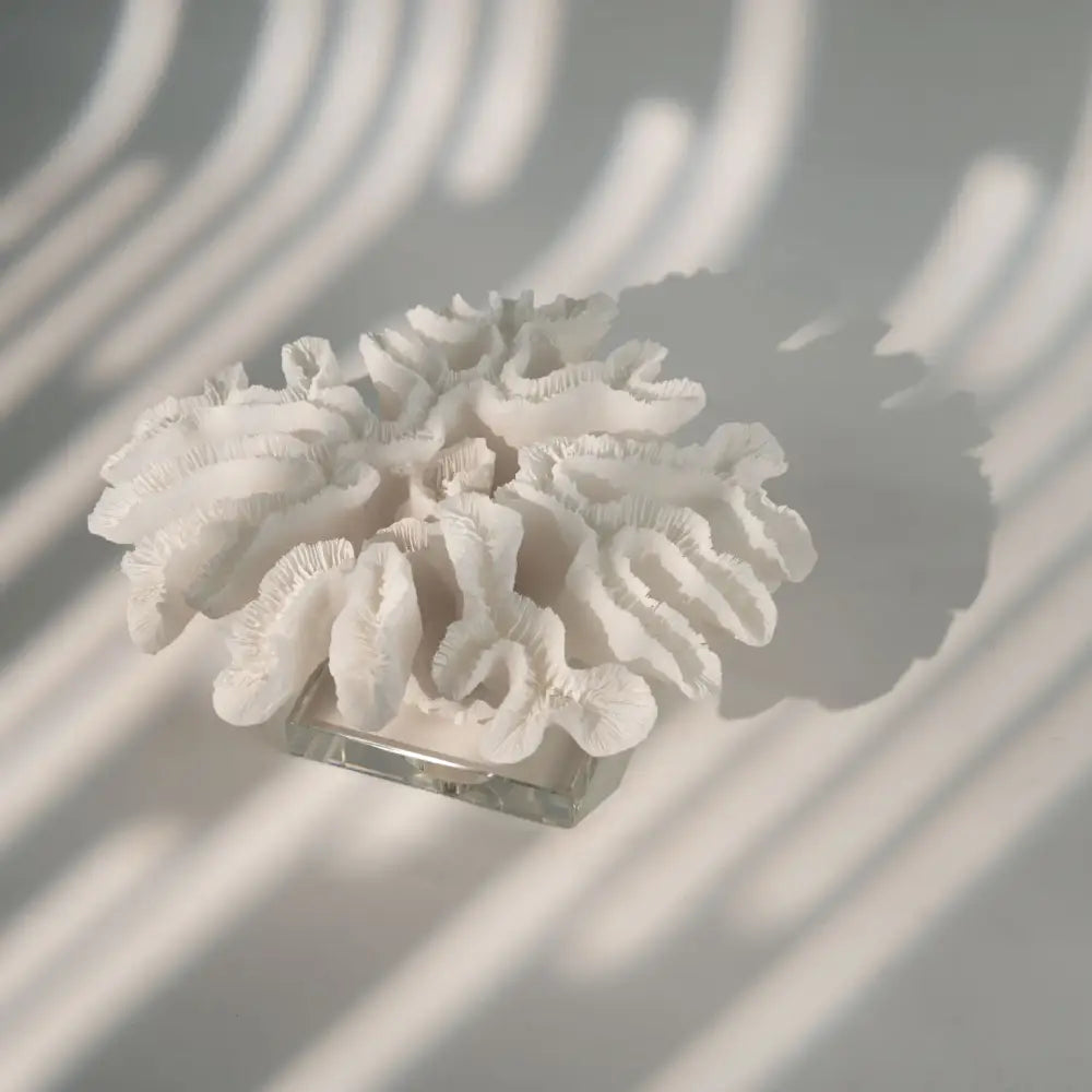 White coral tree resin handicrafts with crystal base living room decor