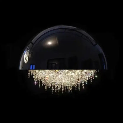 White crystal tassel iron chandelier living room luxury led lamp