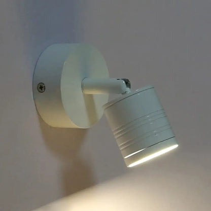 DecorBites™ White Cylinder LED Wall Sconce Lamp for Bedside - Simple Style Metal Light Fixture in Warm/White Light