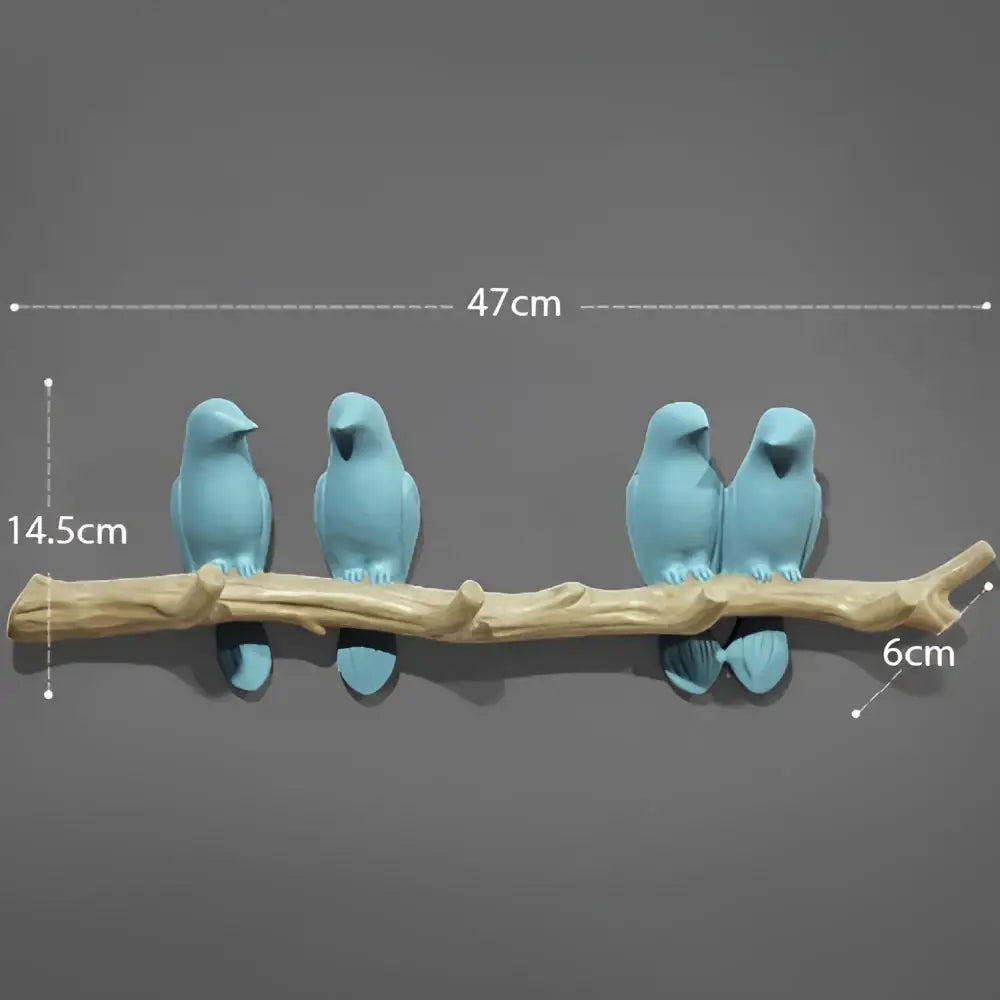 White bird resin hanger kitchen hook on wood branch