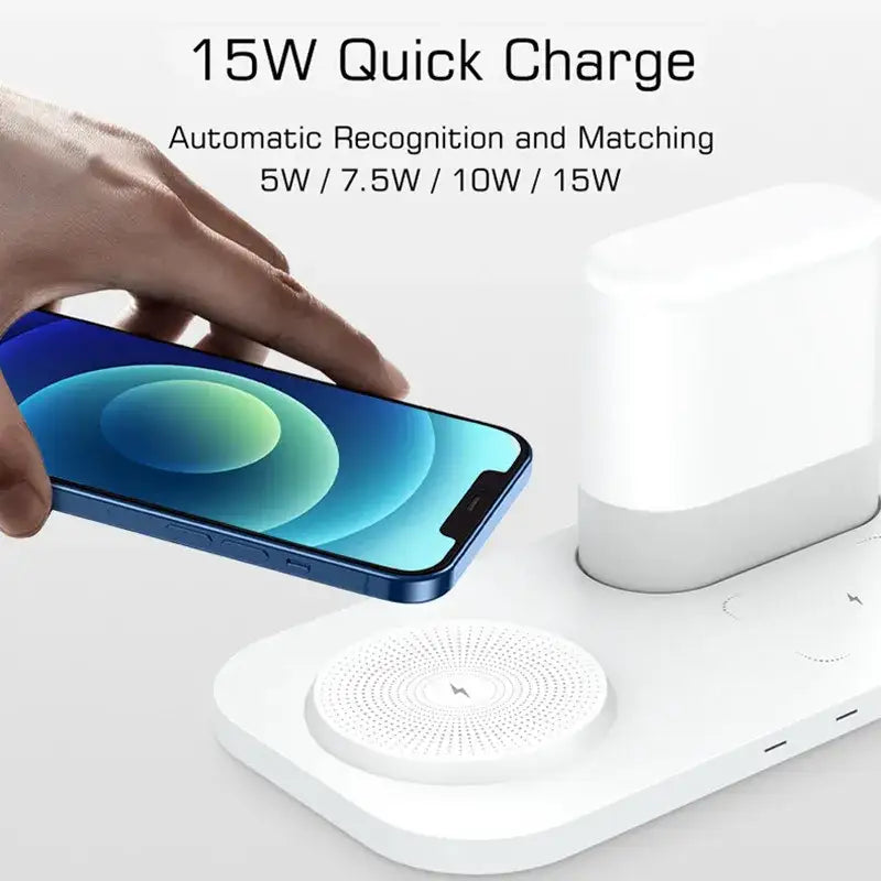 White led wireless charging night light bedroom lamp