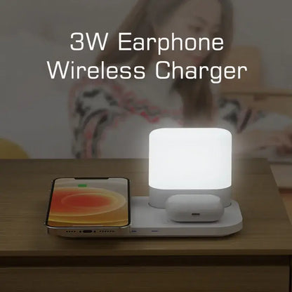 White led wireless charging night light bedroom lamp
