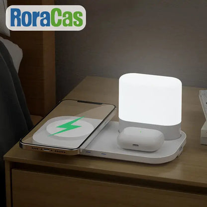 White led wireless charging night light bedroom lamp