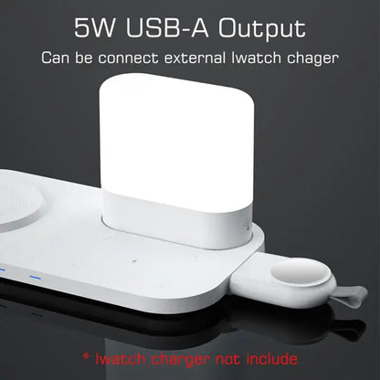 White led wireless charging night light bedroom lamp