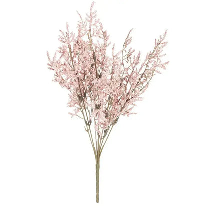 White dried baby’s breath lavender bouquet living room paper box vase