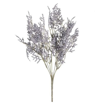 White dried baby’s breath lavender bouquet living room paper box vase