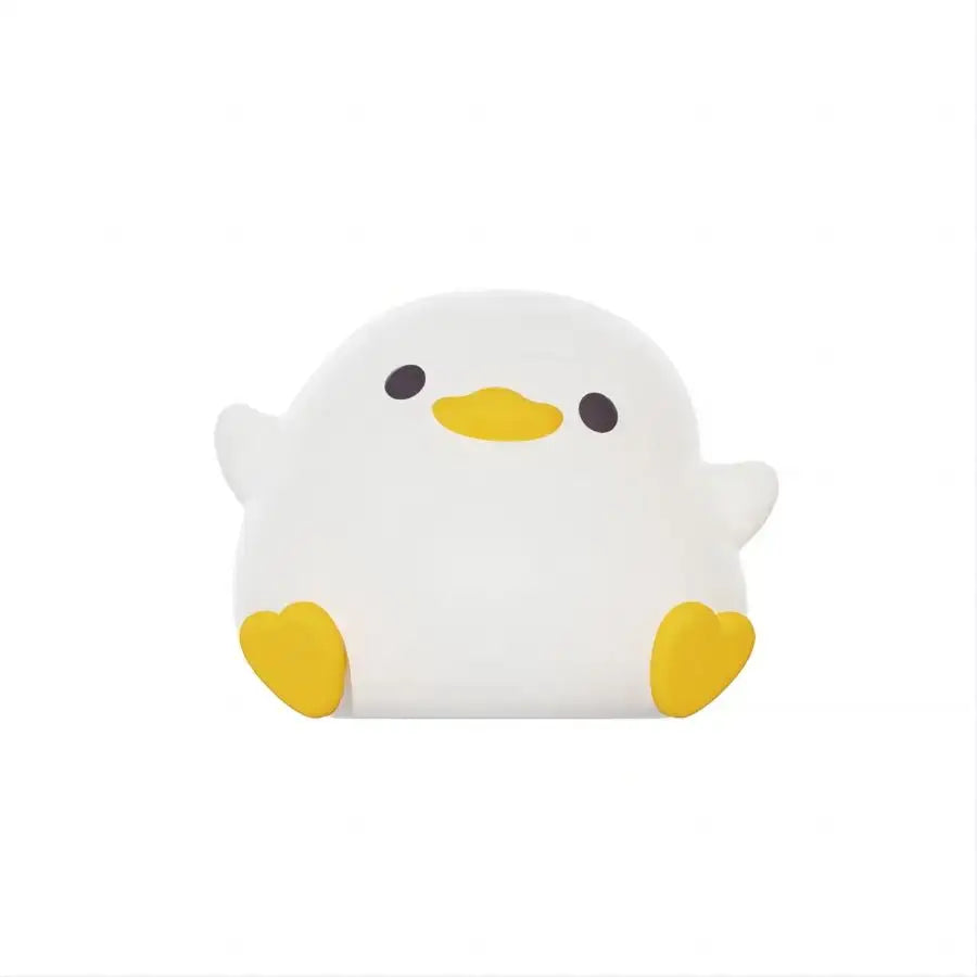 White duck silicone night light bedroom touch sensor timer