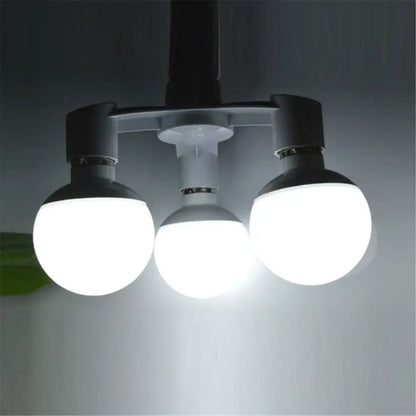 White e27 lamp holder 3-way converter pack for living room lighting