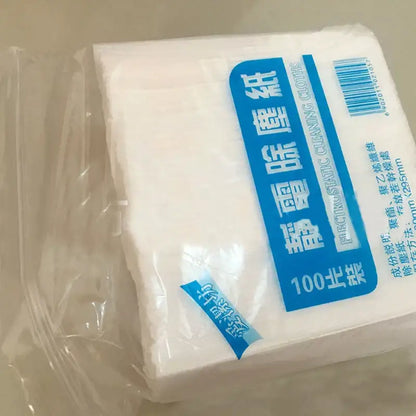 White electrostatic dust removal cloth 100pcs pack kitchen cleaning