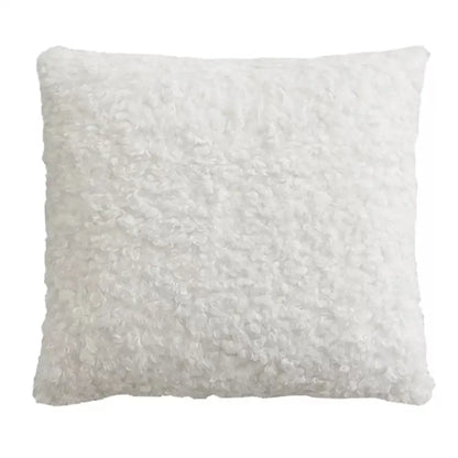 White fluffy ivorycamel polka dot cushion cover 45x45cm living room
