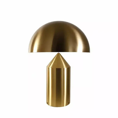 White glossy mushroom iron table lamp for bedroom decor