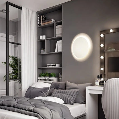 DecorBites™ White/Gold LED Wall Light with Warm/White Illumination - Perfect for Modern Bedrooms