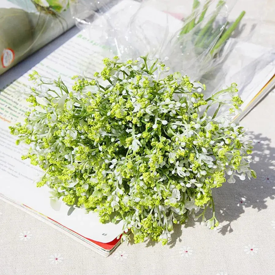 White gypsophila artificial flowers wedding and home decor bouquet