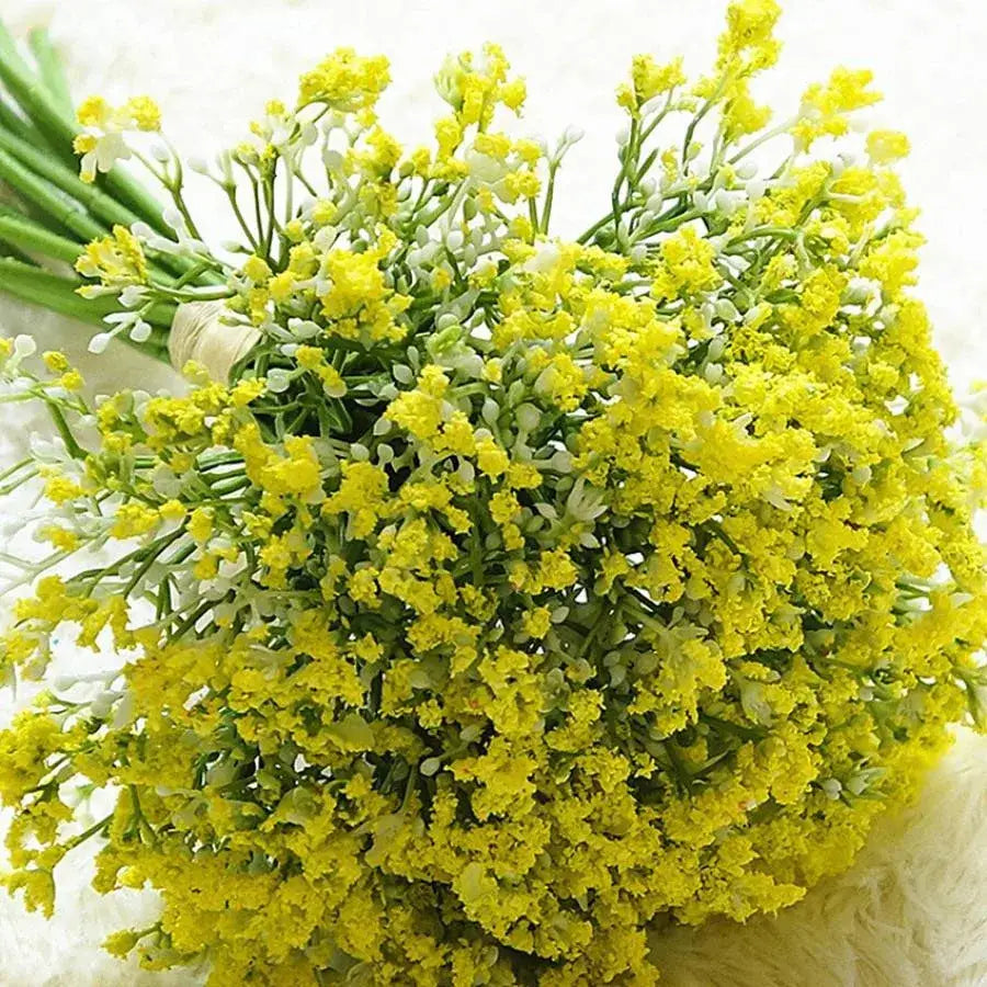White gypsophila artificial flowers wedding and home decor bouquet