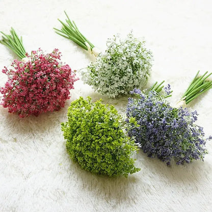 White gypsophila artificial flowers wedding and home decor bouquet