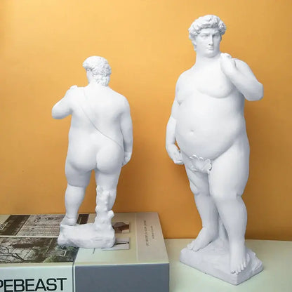 White hercules abstract human body resin statues living room decor