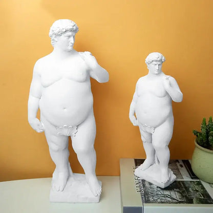 White hercules abstract human body resin statues living room decor