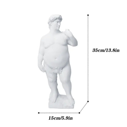 White hercules abstract human body resin statues living room decor