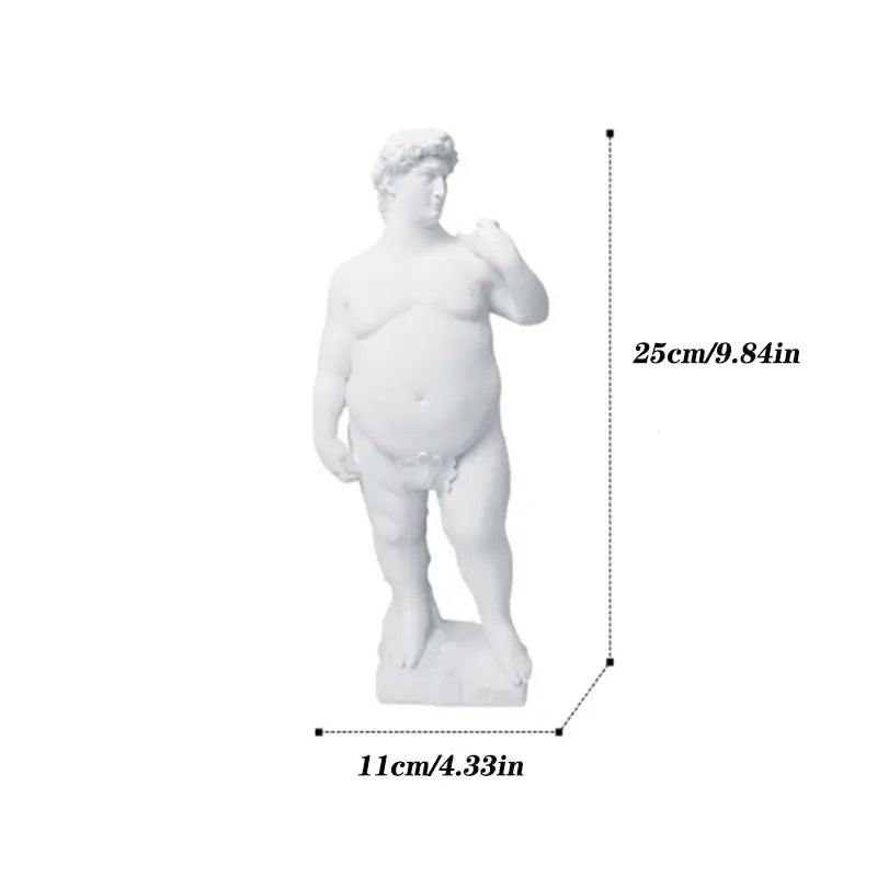 White hercules abstract human body resin statues living room decor