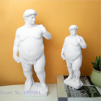 White hercules david obesity resin sculpture living room decor art