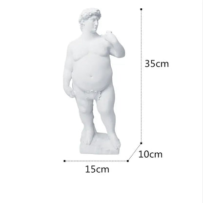 White hercules david obesity resin sculpture living room decor art