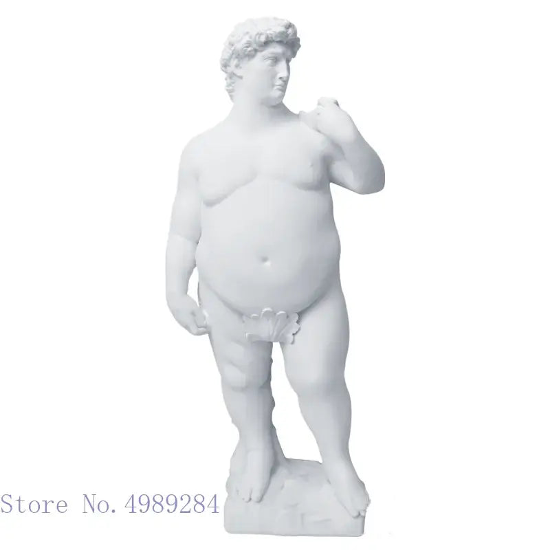 White hercules david obesity resin sculpture living room decor art