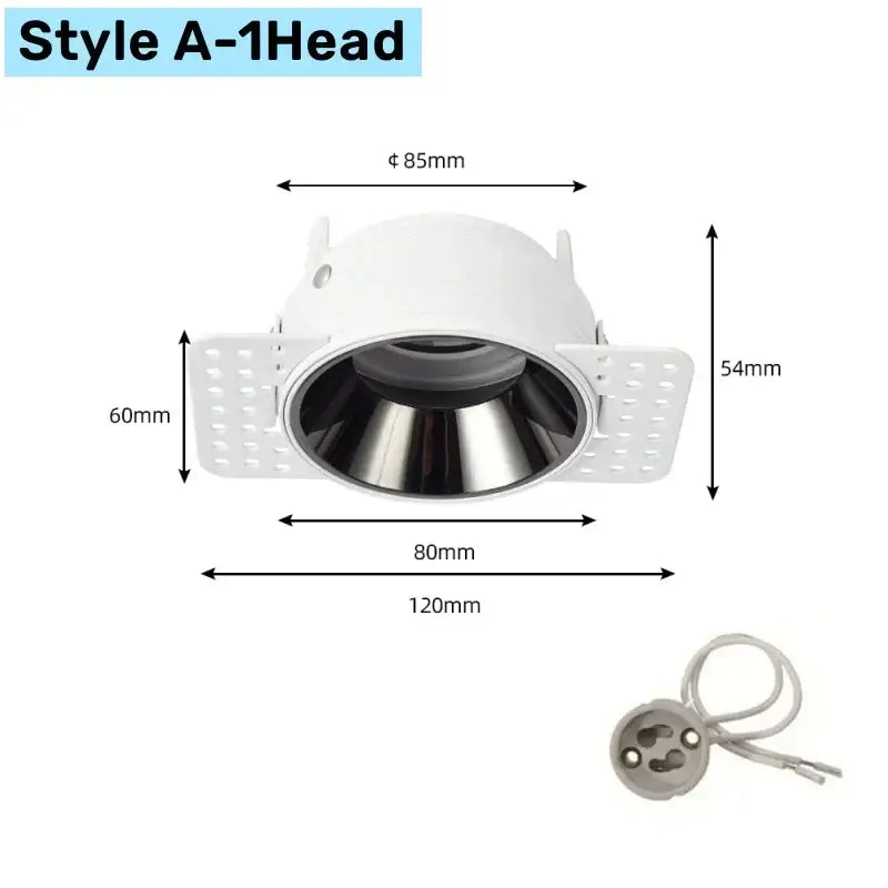 White honeycomb double head square led downlight living room fixture