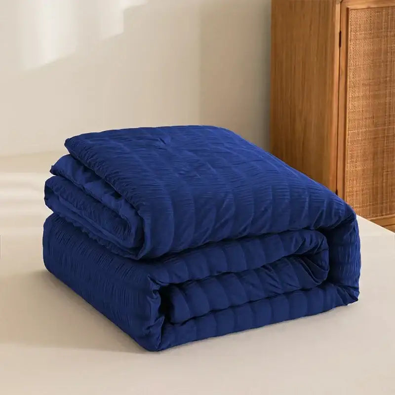 White king size seersucker quilt bedroom soft all season comforter
