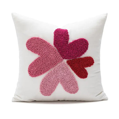 White love floral decorative sofa pillowcase living room cushion cover