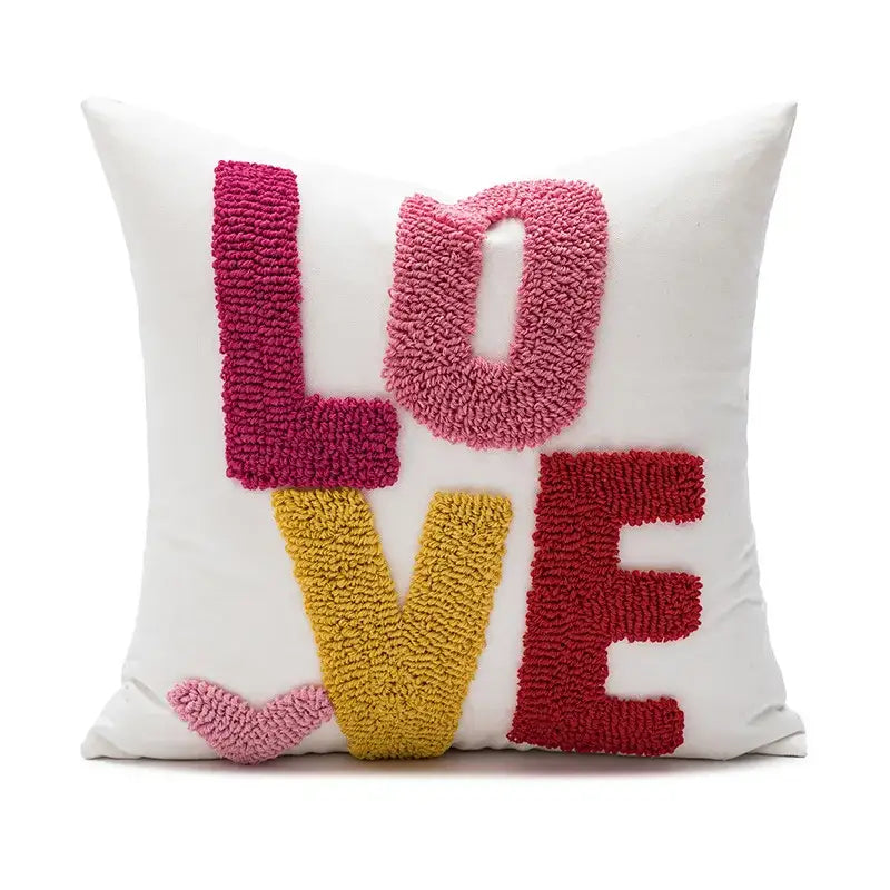 White love floral decorative sofa pillowcase living room cushion cover