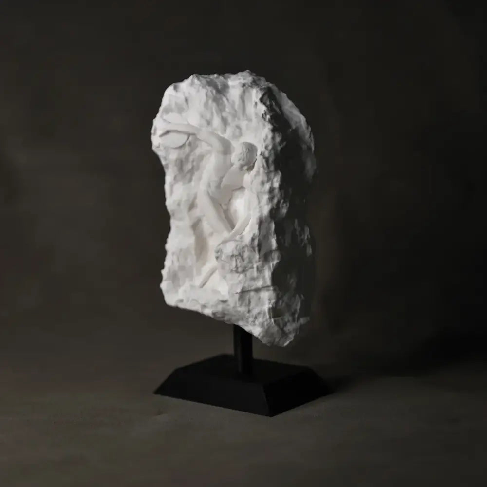White marble discus throwing nude sculpture living room decor
