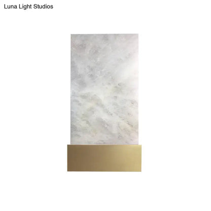 White marbled glass and gold wall sconce living room e26 e27 light