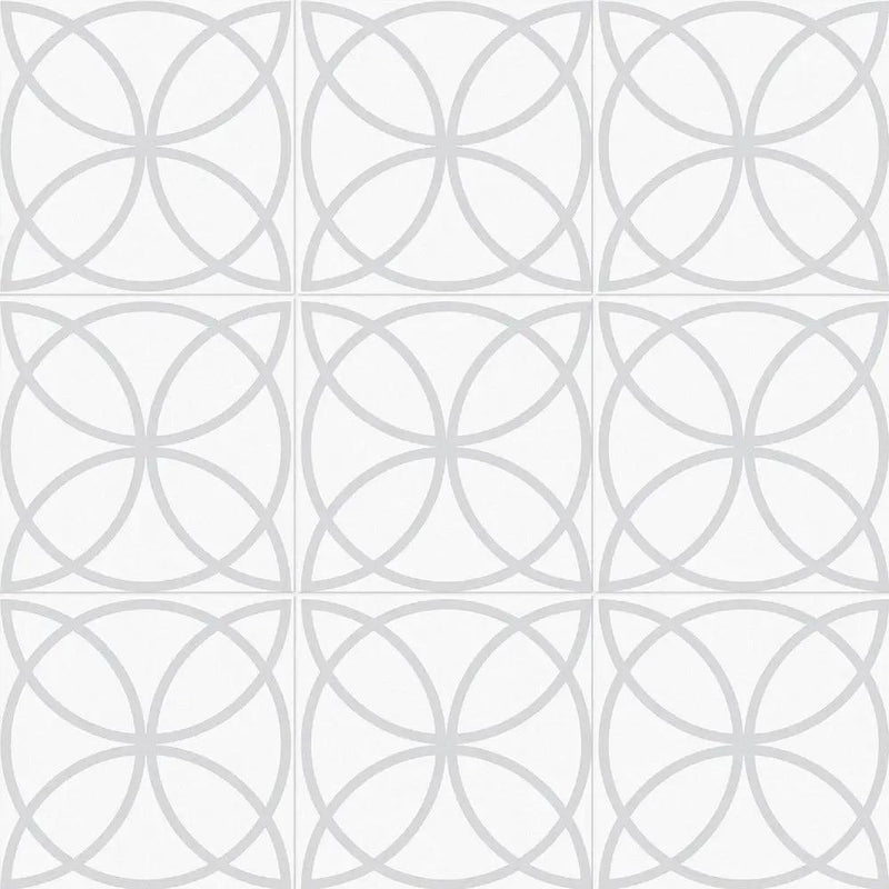 White Matte Colore Look Porcelain Tiles 8x8