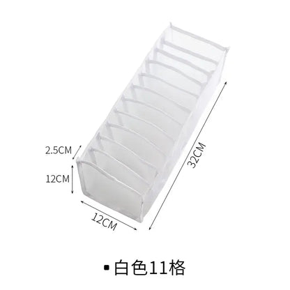 White mesh underwear organizer box set bedroom wardrobe storage