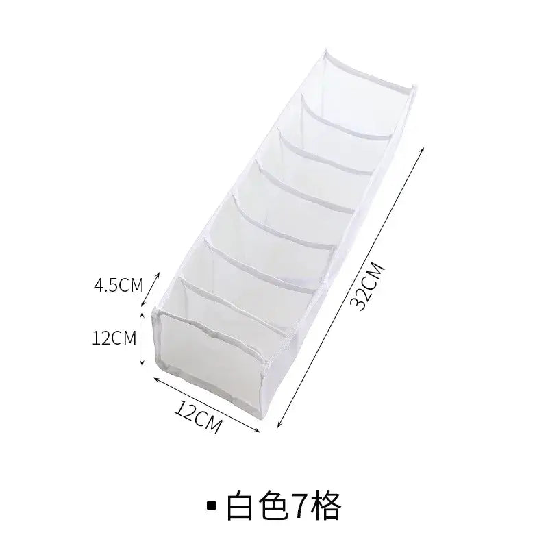 White mesh underwear organizer box set bedroom wardrobe storage