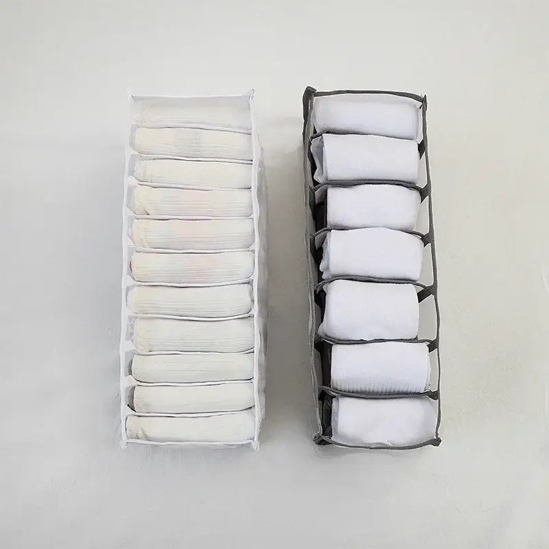 White mesh underwear organizer box set bedroom wardrobe storage